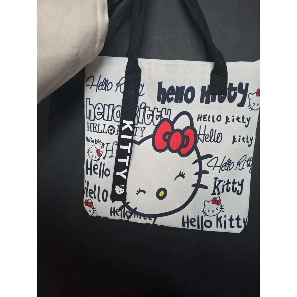 2 Hello Kitty BagS Purse Shoulder Shopping Zipper Travel Double Handle Gift New